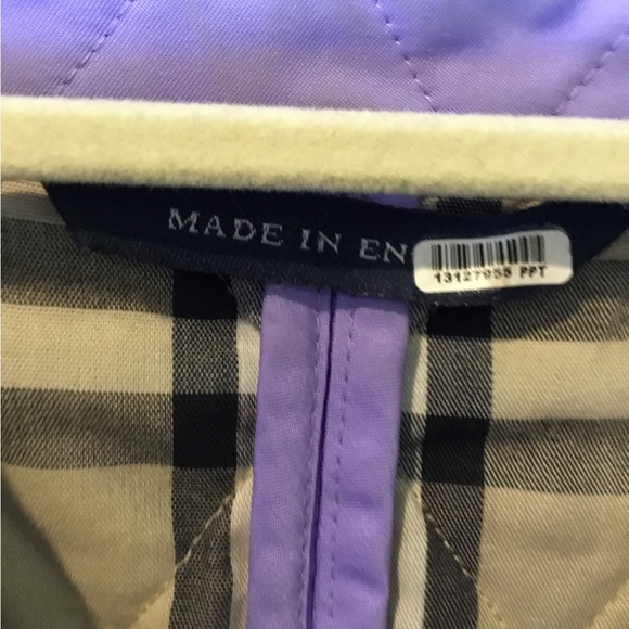 BURBERRY JACKET WITH FRONT BUTTON CLOSURE, CLASSIC NOVA CHECK LINING,SIZE SMALL​ - Picture 4 of 4